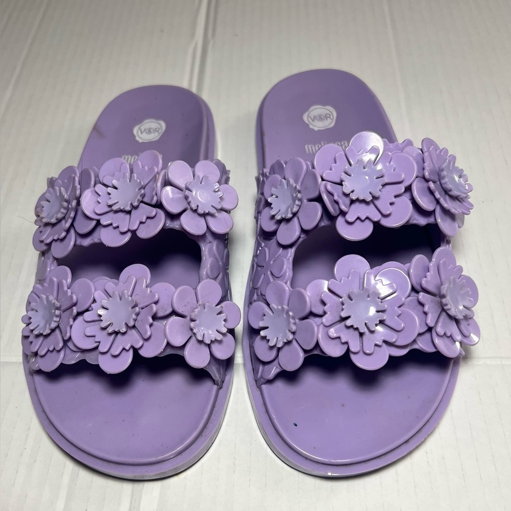 Melissa x Viktor Rolf Purple Floral Sandals size 5